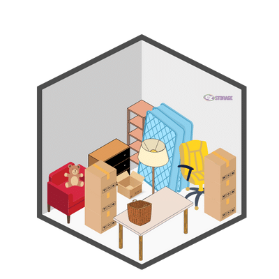 10x10 storage unit diagram for ezstorage in newton, ma