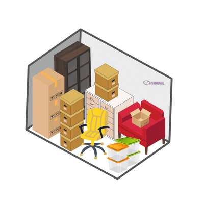 5x10 storage unit diagram for ezstorage in newton, ma