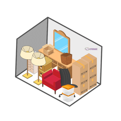 5x15 storage unit diagram for ezstorage in newton, ma