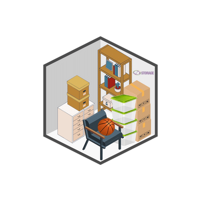 5x5 storage unit diagram for ezstorage in newton, ma